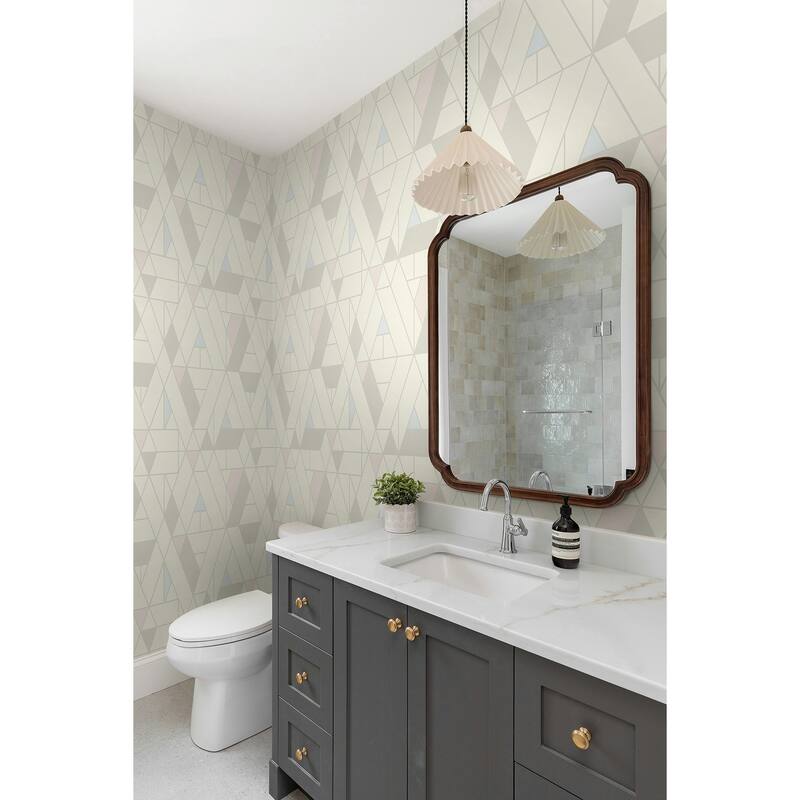 Seabrook Designs Parket Geometric Triangles Unpasted Wallpaper