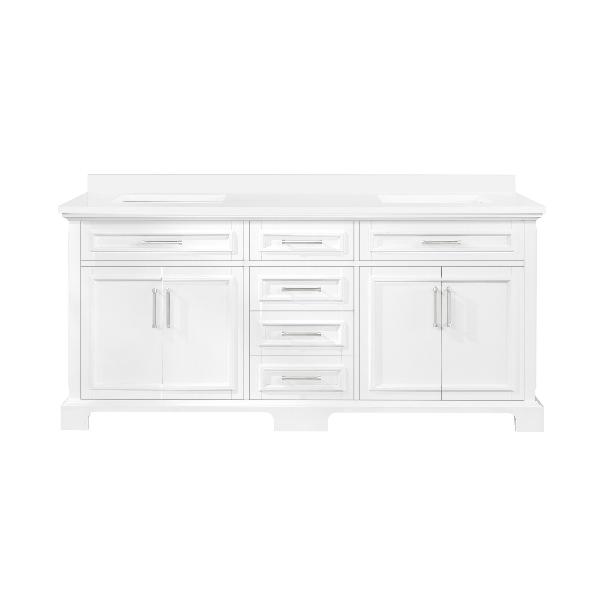 Ove Decors Cruz 60 in. Double Sink Bathroom Vanity in Pure White