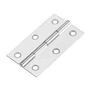 1.5" Hinge Silver Door Closet Hinges Fittings Brushed Chrome Plain 2pcs 