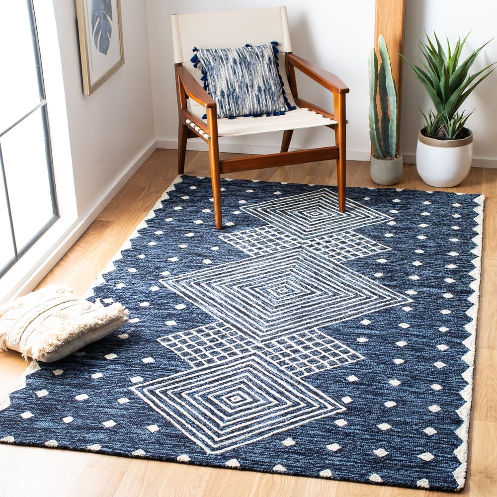 SAFAVIEH Handmade Micro-Loop Crystele Modern Wool Rug