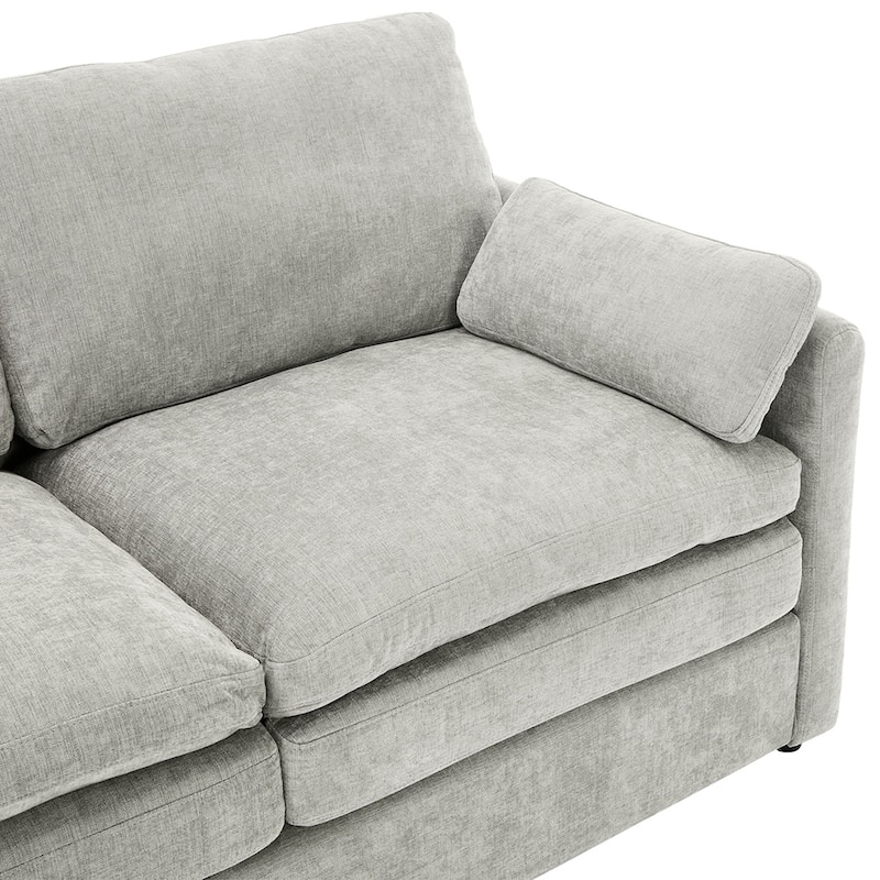 31.9" Comfy Cloud Armchair,Oversized,Plush Upholstered,Double Cushion