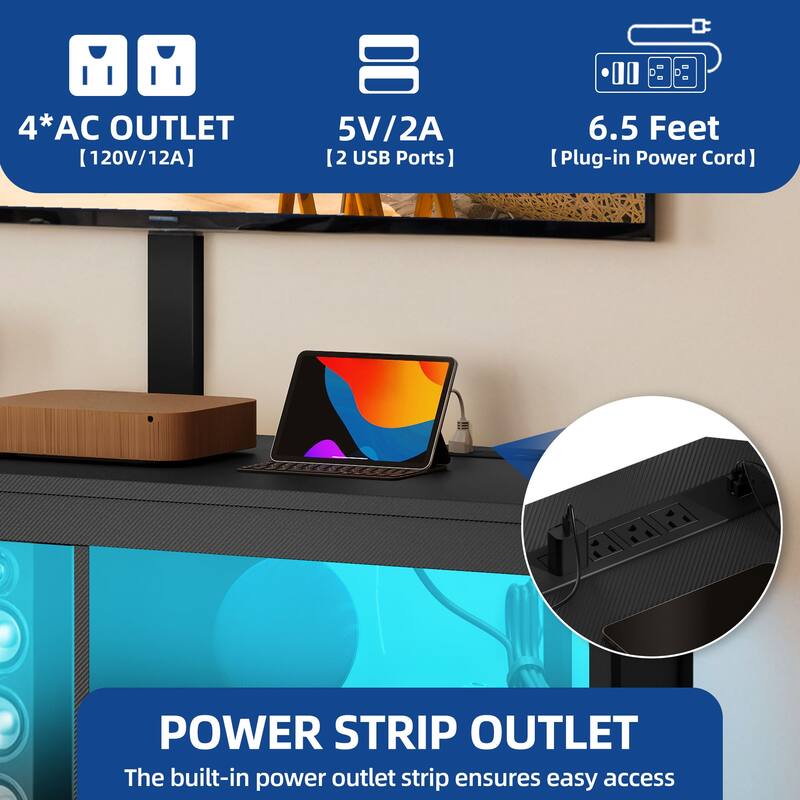 Moasis LED TV Stand with Mount for 32-70 inch TVs