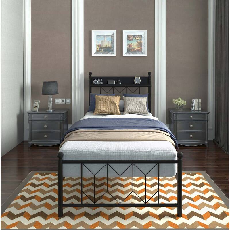 Twin Bed with Extraordinary Comforts and Practicality - Black