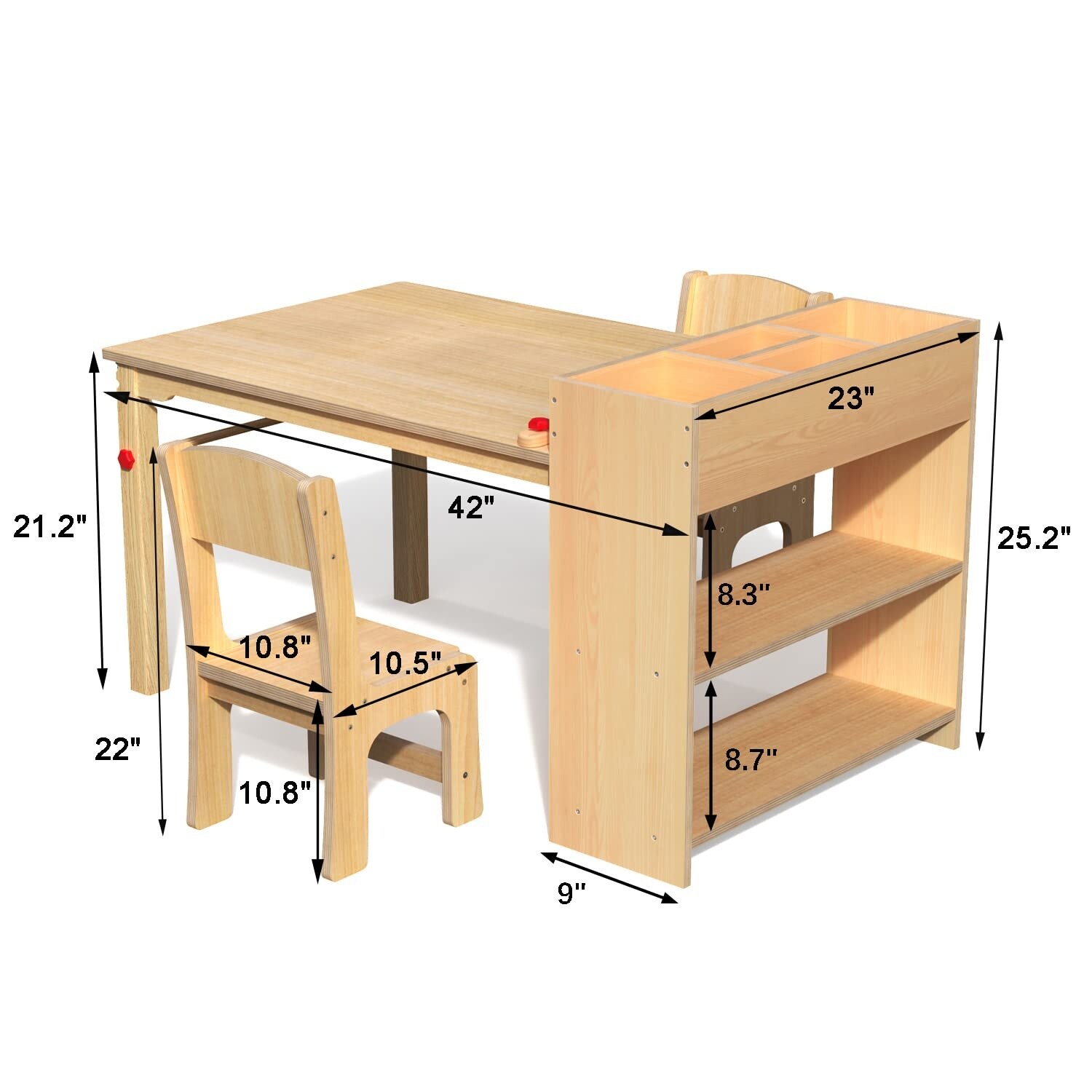 Kids wooden art store desk