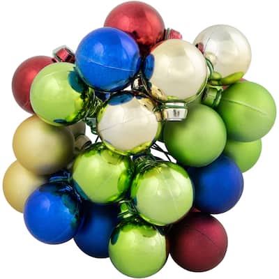 Shatterproof Ball Ornament Christmas Pick - 6.75" - Multicolor