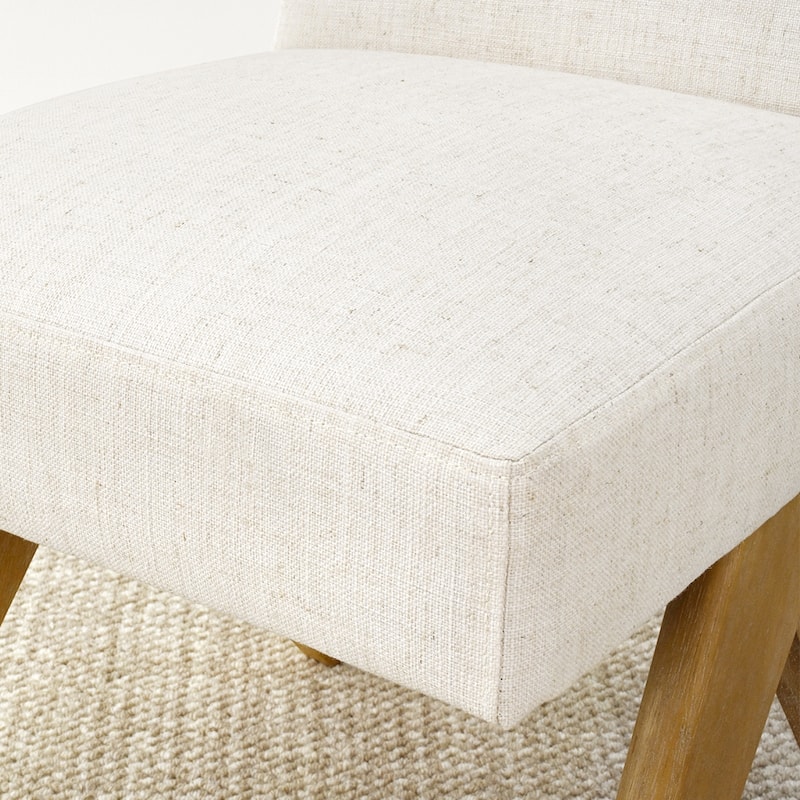 Linen Mid Century Modern Dining Chair