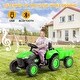 preview thumbnail 1 of 5, EROMMY Remote-Controlled Electric Ride-On Excavator with Horn, Lights, Music Player, and Safety Belt - N/A Kids - T-Green