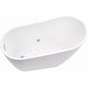 preview thumbnail 23 of 37, Vanity Art 55" Acrylic Freestanding Soaking Bathtub with Air Bath Option Available