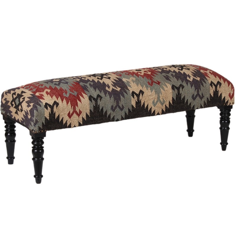 Handmade Upholstered Wooden Bench - 48" W x 16" L x 18" H