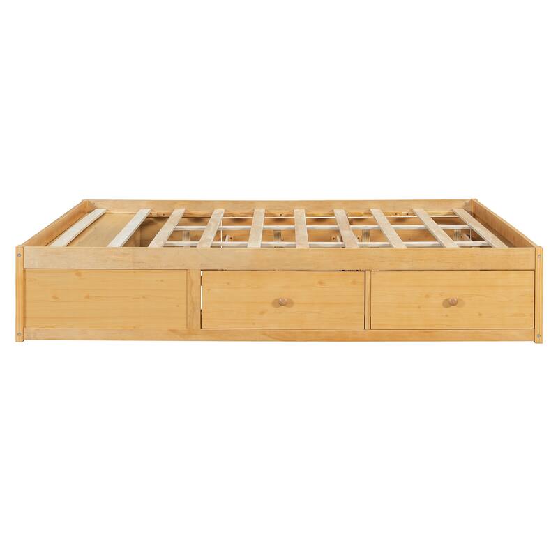 Queen Platform Bed Frame with Underbed Storage by Harper&Bright Designs