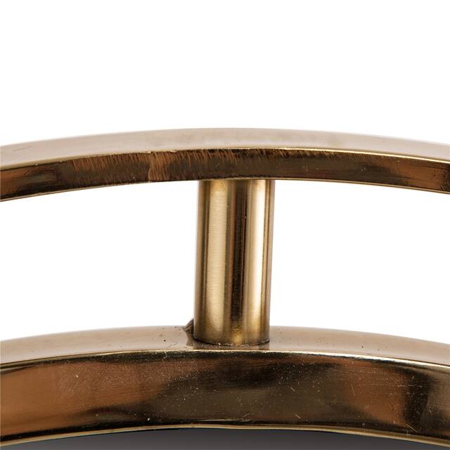 Glitzhome Oversized Iron-framed Round Wall Mirror