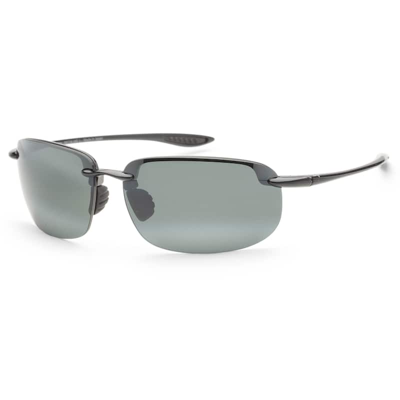 Maui Jim Men's Hookipa Xlarge 68 mm Black Sunglasses MJ0456S-001