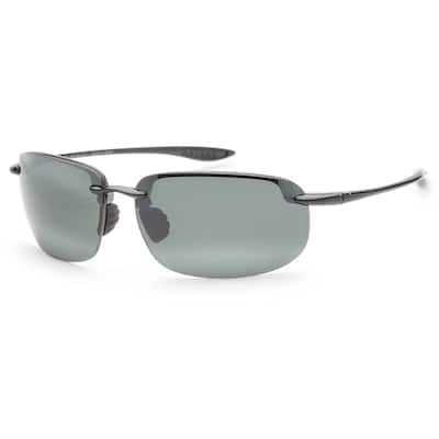 Maui Jim Men's Hookipa Xlarge 68 mm Black Sunglasses MJ0456S-001