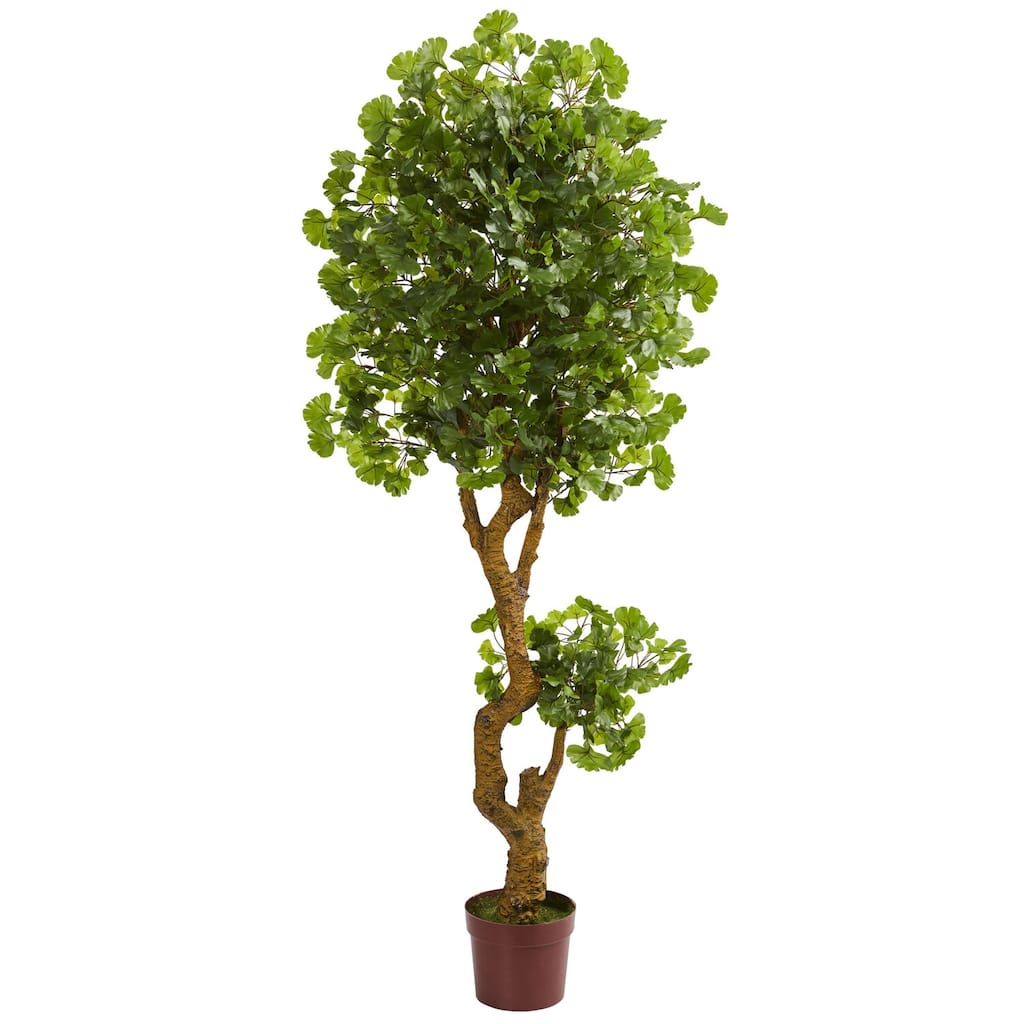 Artificial Jingo Tree 6ft - Indoor Outdoor UV Proof - Realistic Design - Home Office Decor - Green - 51-60 Inches