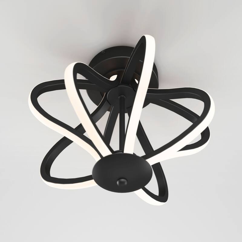 Artika Meridian LED Integrated Flush Mount, Black