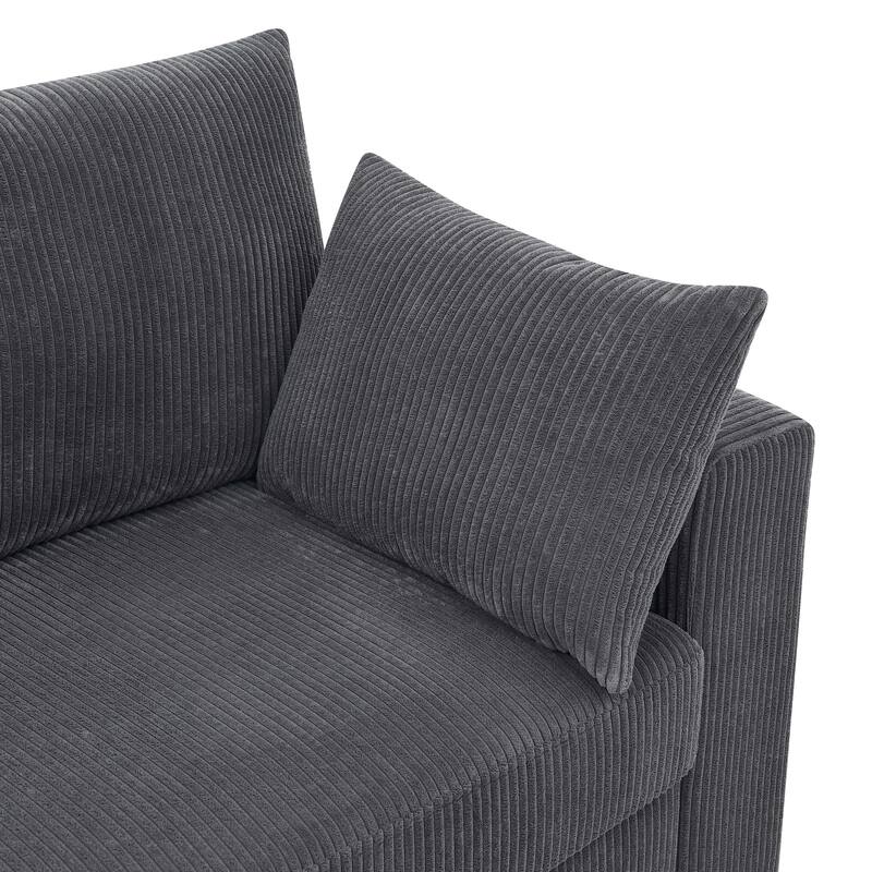 Dark Gray Corduroy Sofa