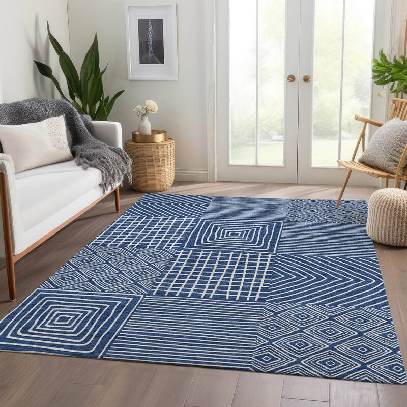 Premium Washable Super Soft Geo Motif Mayfield Rug