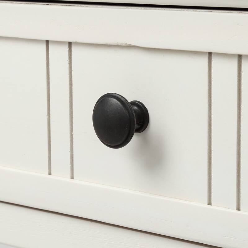 Daisy Series Farmhouse Console Table Solid Wood 2 Drawers Bottom Shelf Entryway