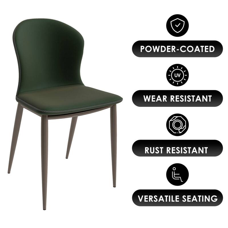 Mosaic Modern Upholstered in Fabric Dining Chair With Metal Legs Set of 4