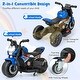 preview thumbnail 26 of 32, 6V Battery Powered Motorbike with Detachable Training Wheels for Kids - 29" x 15" x 19"