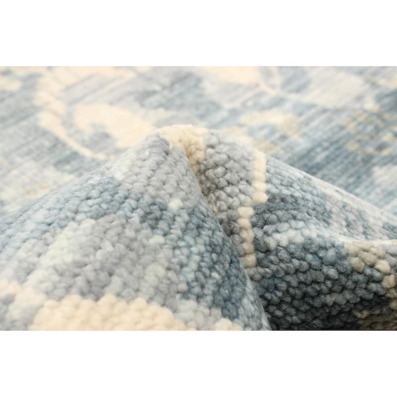 ECARPETGALLERY Hand-knotted Mystique Teal Wool Rug - 2'7 x 7'10