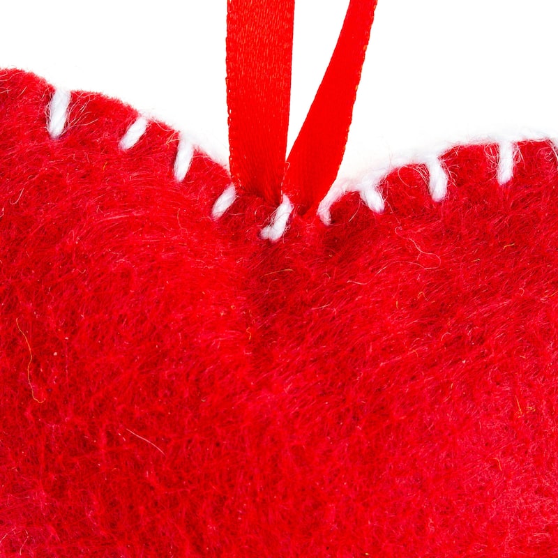 Novica Handmade Red Emotion Felt Ornament