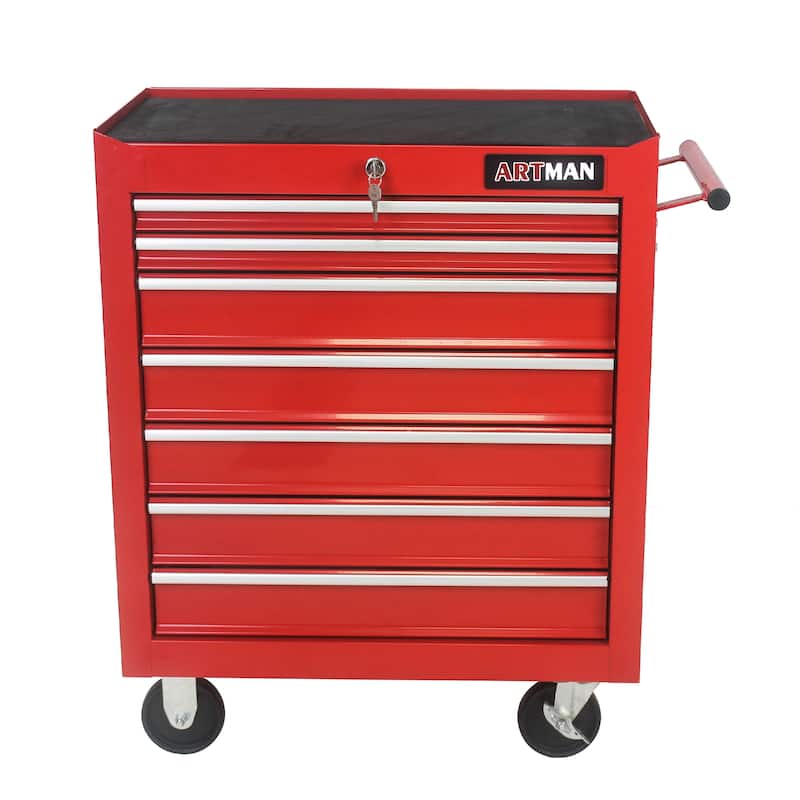 7 Drawers Steel Too Cart with 4 Wheels