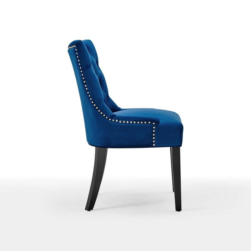 Silver Orchid Kornman Velvet Dining Side Chairs (Set of 2)