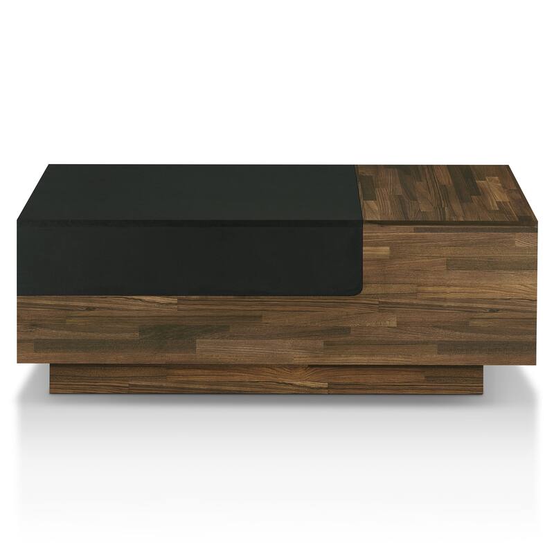 DH BASIC Transitional Brown 47-inch 1-shelf Coffee Table with Sliding Top by Denhour
