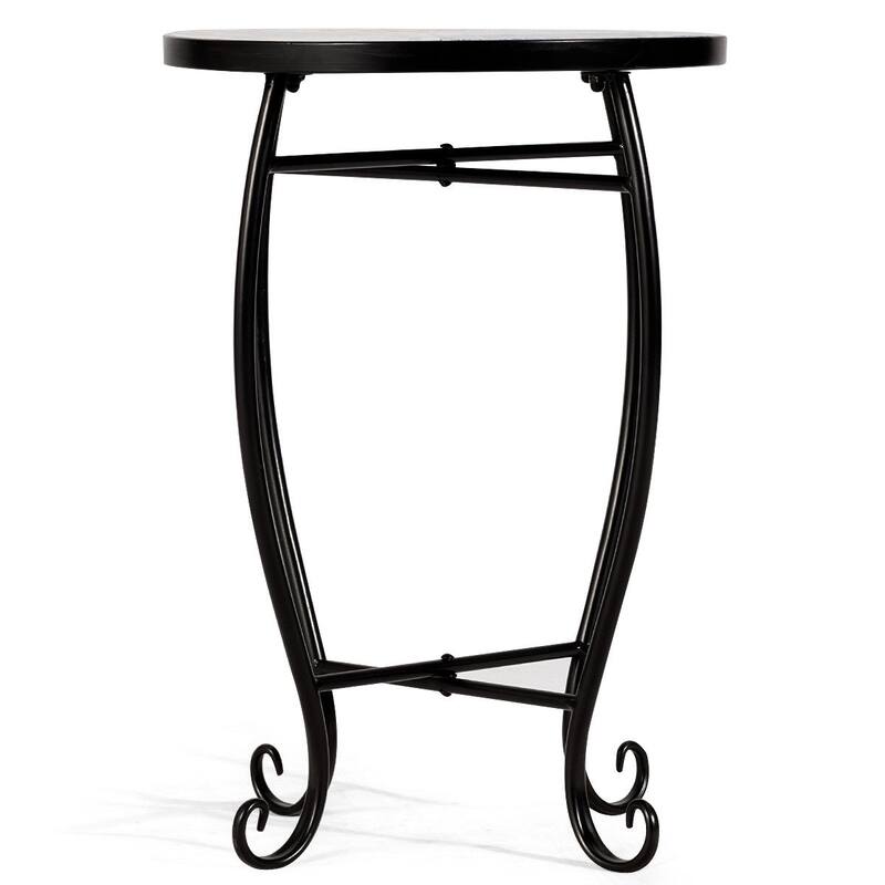 Costway Outdoor Indoor Accent Table Plant Stand Scheme Garden Steel