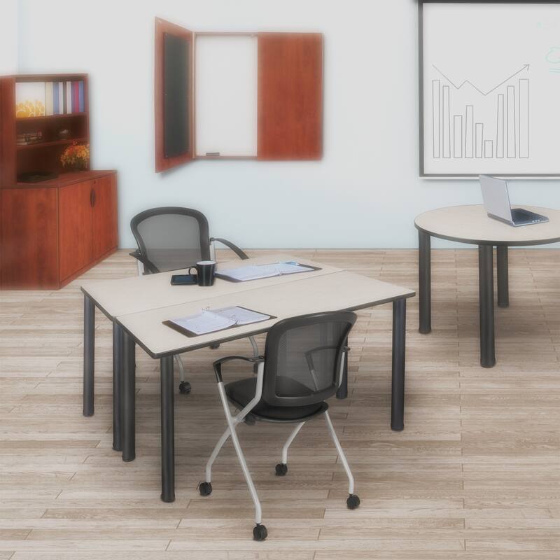 42-inch Kee Training Table -Black Legs