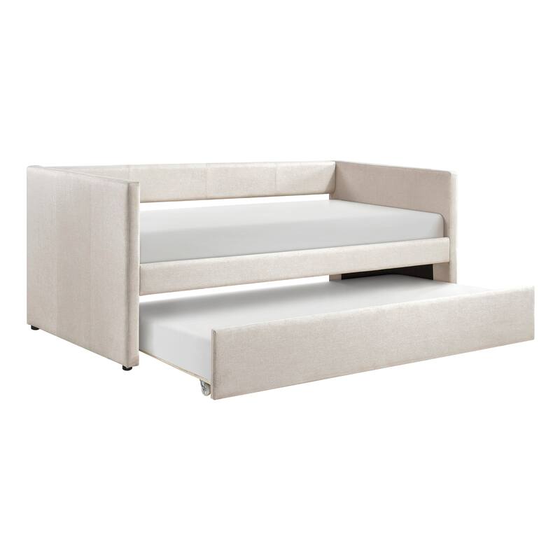 Canoa Upholstered Daybed with Trundle - Beige