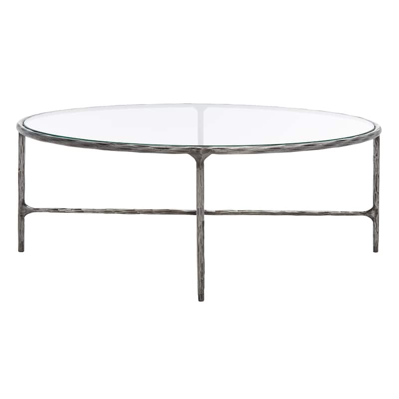 SAFAVIEH Couture Kathleen Oval Metal Coffee Table - 40 In W x 30 In D x 15 In H - 40"W x 30"D x 15"H