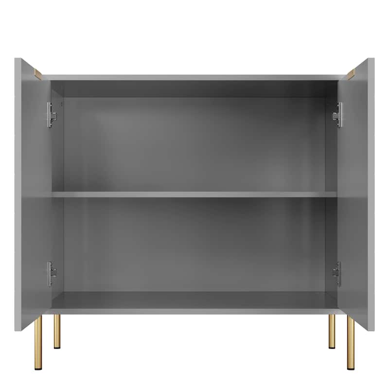Clihome 2-Door Storage Media Accent Buffet Sideboard