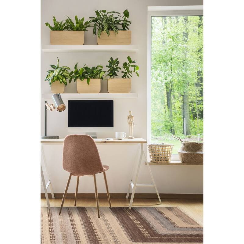 ECARPETGALLERY Flat-Weave Ankara FW Brown Wool Kilim - 5'2 x 8'0