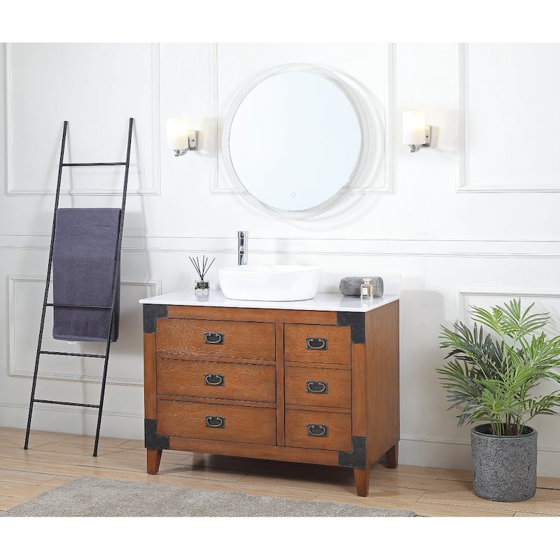 42" Vessel Sink Bathroom Vanity, Asian style Akira