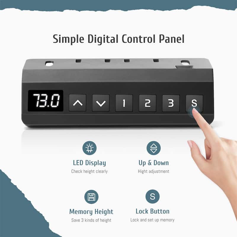 Standing Desk Adjustable Height, Electric Sit Stand up Desk for Home Office, Modern Rising Work Table for Computer,Workstation