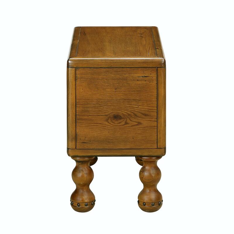 23.6" Rectangle Narrow Side Table with Drawer, Vintage Nightstand