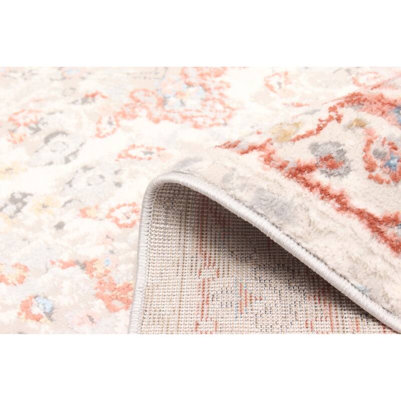 ECARPETGALLERY Machine Made Seline Ivory Area Rug