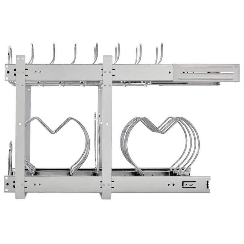 Rev-A-Shelf 5CW2 Series Pull Out 2 Tier Cookware Organizer for 12 Inch