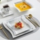 preview thumbnail 6 of 49, MALACASA Flora Porcelain Wavy Modern Dinnerware Set (Service for 6)