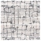 preview thumbnail 9 of 12, SAFAVIEH Fontana Shag Rosaleen Modern Abstract 2-inch Thick Rug 3' Square - Ivory/Grey - Square