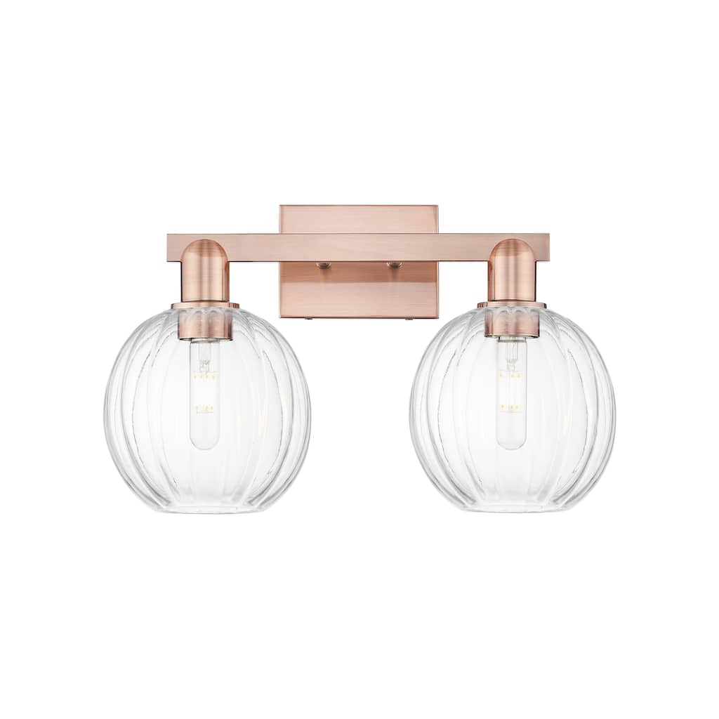 Innovations Lighting Downtown Urban - Preston - 2 Light 16" Globe Shade Bath Vanity Light