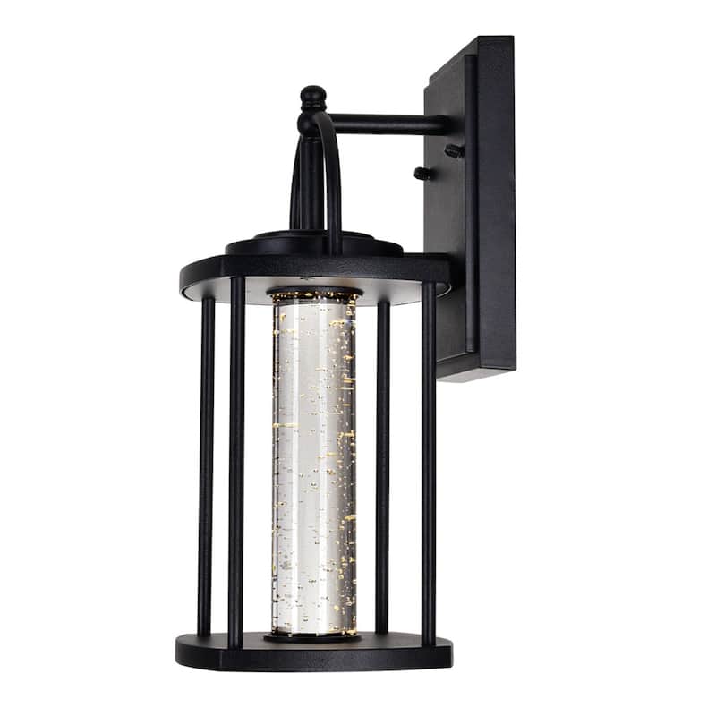 Greenwood LED Black Outdoor Wall Lantern