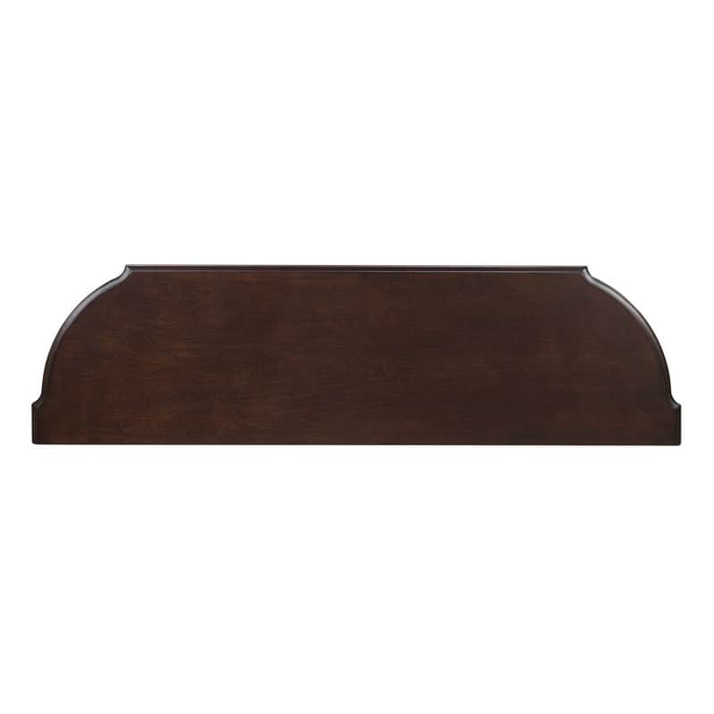 Retro 43" Curved Wood Console Table with 3 Drawers and Open Shelf, Sofa Table Behind Couch for Living Room and Hallway Storage