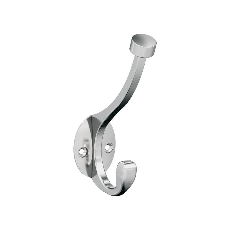 Amerock Adare Double Prong Decorative Wall Hook - Chrome