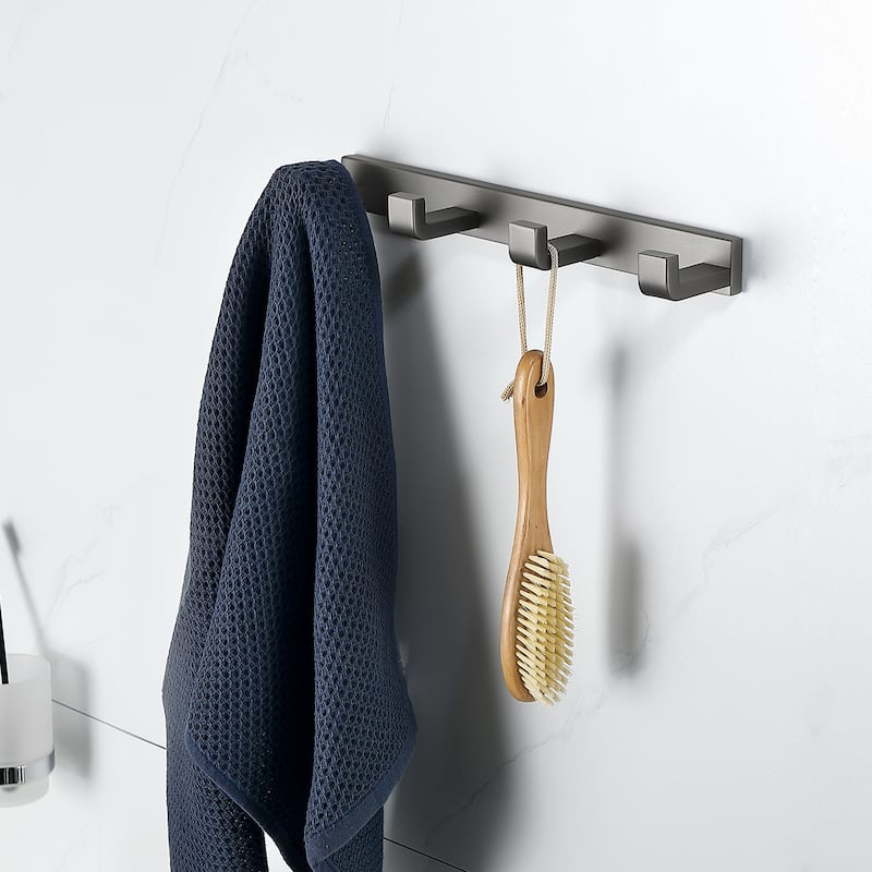 Heavy-duty Stainless Steel Towel Hook With 4 Hooks