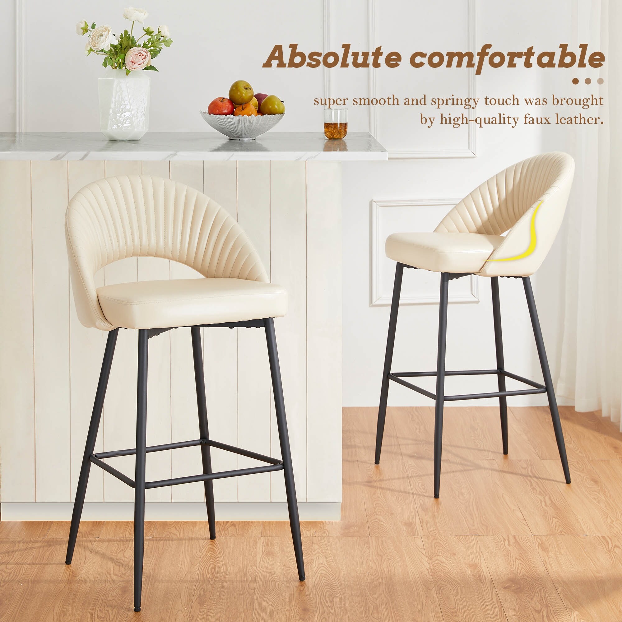 Quilted best sale bar stools