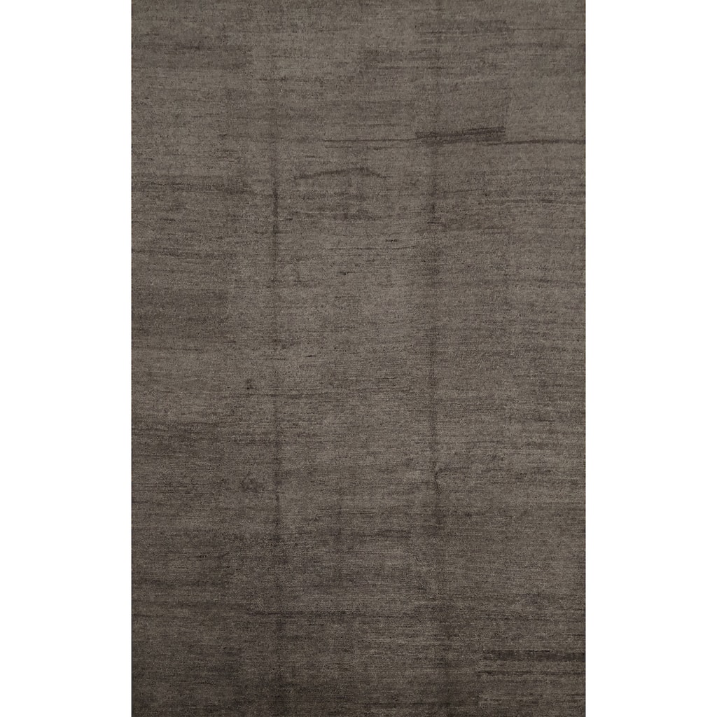 Hand Knotted Oriental 100% Wool Carpet Tribal Contemporary Brown Gabbeh Area Rug - 11' 3'' X 8' 6''