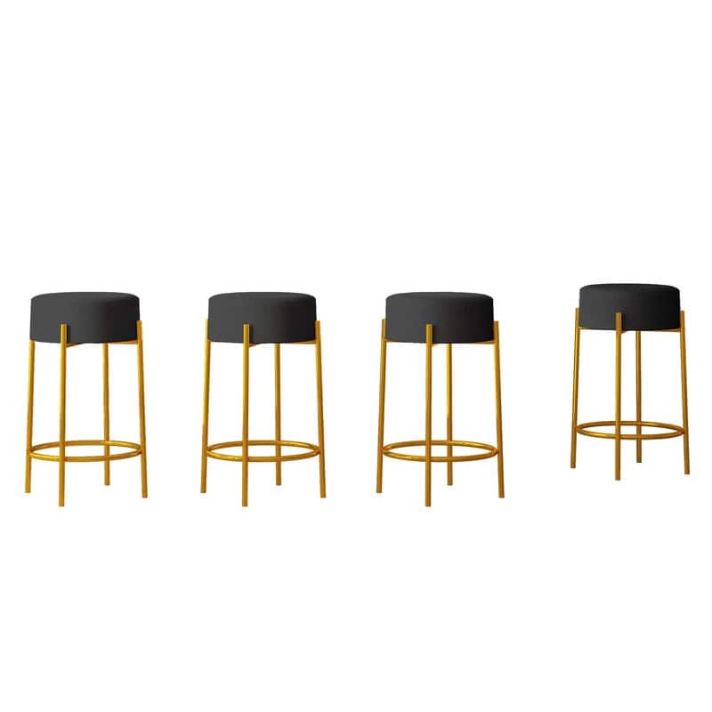 Mixoy 30"Counter Height Modern Backless Upholstered Kitchen Counter Bar Stools with Metal Base